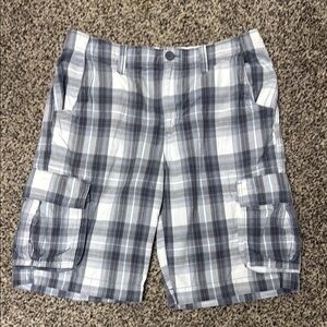 Urban Pipeline Men’s Gray and White Cargo Shorts Size 34
